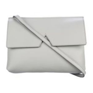 Vince signature v collection crossbody bag white
